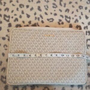Michael Kors Cream and Gold Laptop Bag